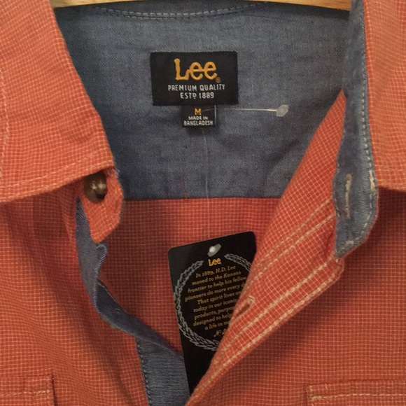 Lee button down shirt orange - Picture 3 of 3